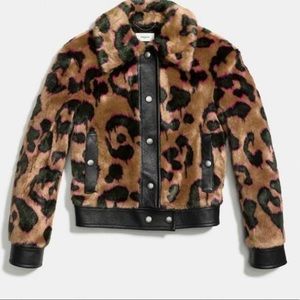 COACH Wild Beast Faux Fur Jacket